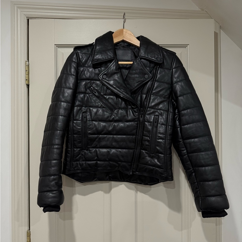 Alexander Wang Black Quilted Leather Moto Jacket